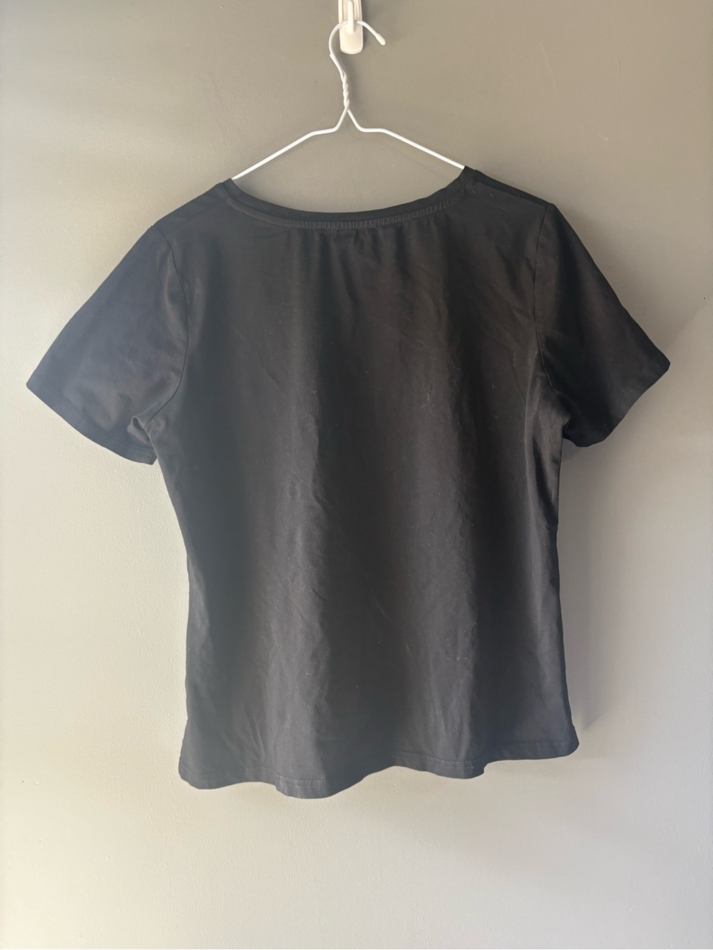 Laura Petites Black Abstract Face Graphic Tee Size M Minimalist Art - Picture 7 of 7